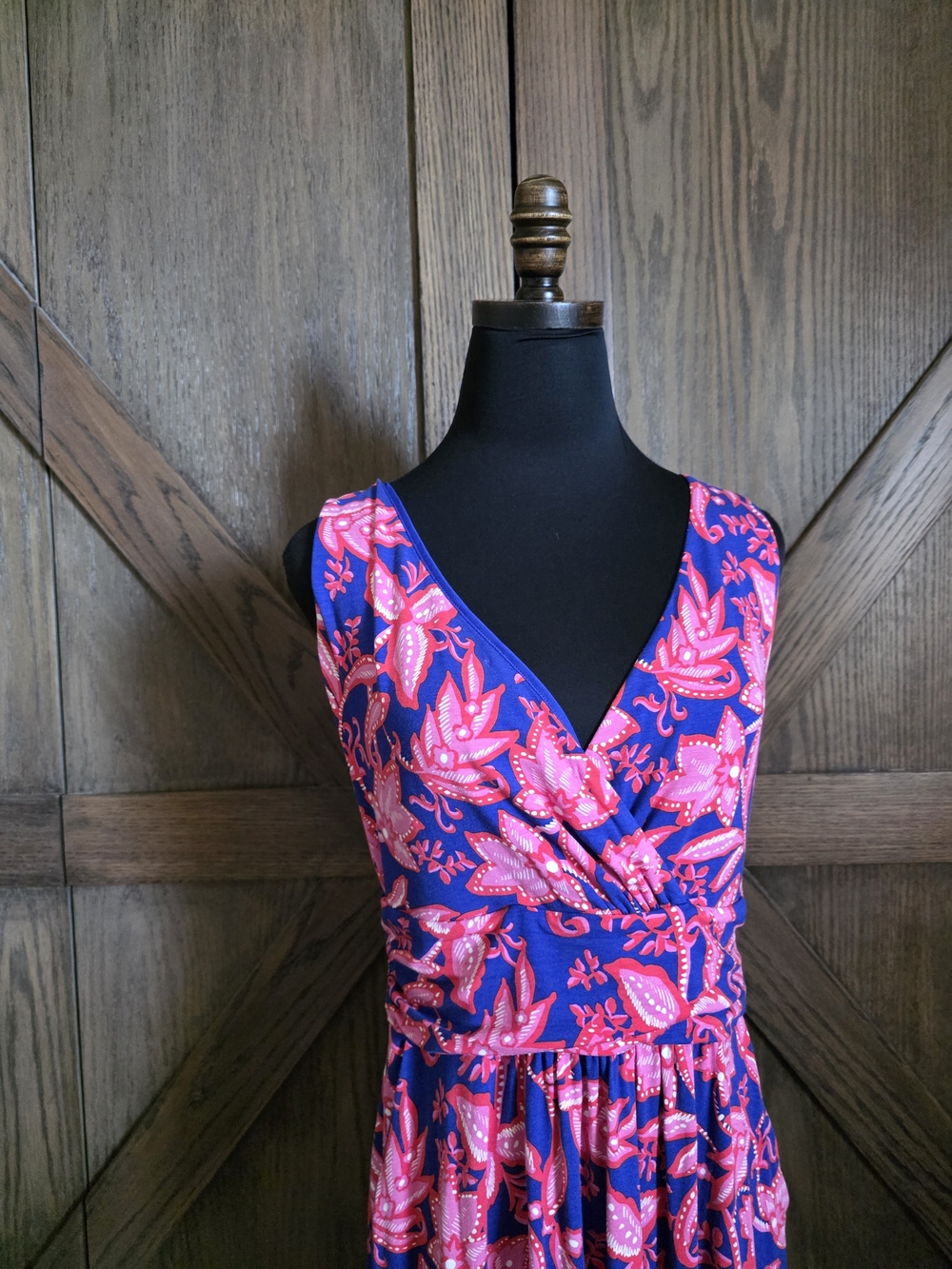 Boden Jersey Floral Wrap-Style Midi Dress - Picture 2 of 6
